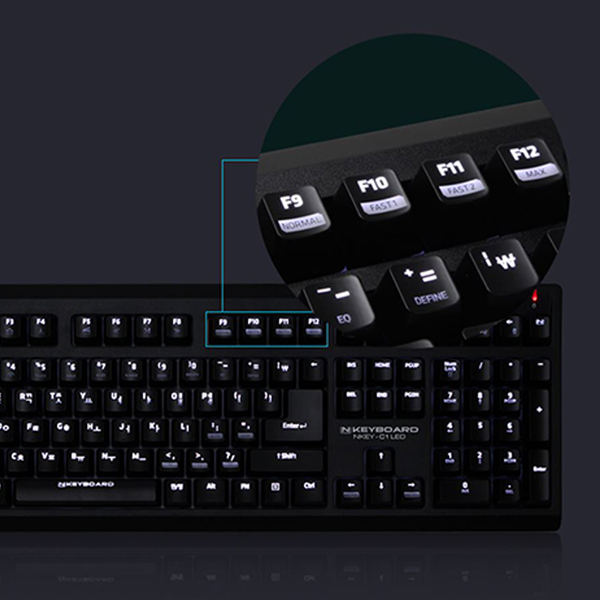 NKEYBOARD NKEY-C1 LED 브라운